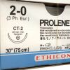 ETHICON REF 8411H, PROLENE Polypropylene blue monofilament non-absorbable suture, EXP 2027-08