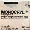 ETHICON REF Y415H, MONOCRYL Poliglecaprone 25 undyed monofilament absorbable suture, EXP 2028-03