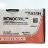 ETHICON REF Y415H, MONOCRYL Poliglecaprone 25 undyed monofilament absorbable suture, EXP 2028-03