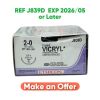 ETHICON REF J839D Coated VICRYL SUTURE 2-0 (3.0 metric) 18'' CT-1 (12/BOX), EXP 2026/05 OR LATER