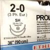 ETHICON REF 8523H, PROLENE Polypropylene blue monofilament non-absorbable suture, EXP 2027-02