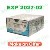 ETHICON REF K834H, PERMA HAND SILK black braided non-absorbable suture, EXP 2027-02