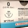 ETHICON REF K834H, PERMA HAND SILK black braided non-absorbable suture, EXP 2027-02