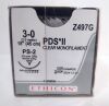 ETHICON Z497G , 3-0 , 18" PDS*II CLEAR MONOFILAMENT PS-2 19MM 3/8C REVERSE CUTTING (BOX/12) (2024/12/31) Sutures