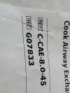 COOK MEDICAL Cook Airway Exchange Catheter  G07833   Exp.2023-02  (Z3) Cook Airway Exchange Catheter