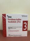 PDI S41125 Povidone-Iodine Swabstick (3's) 25 Packets of [3 Swabsticks per Packet