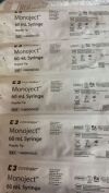 COVIDIEN 1186000555 Syringe 60cc Regular Luer Slip Tip Monoject w/o Needle - Lot of 108