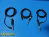 PILLING 3x  Surgical Unipolar High Frequency Bovie Instrument Cable; 10-ft