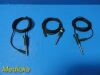 PILLING 3x  Surgical Unipolar High Frequency Bovie Instrument Cable; 10-ft