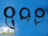 PILLING 3x  Surgical Unipolar High Frequency Bovie Instrument Cable; 10-ft