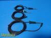 PILLING 3x  Surgical Unipolar High Frequency Bovie Instrument Cable; 10-ft