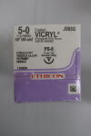 ETHICON J593G Coated Vicryl Absorbable Braided Polyglactin 910 Suture, Size 5-0, 18 in. Length, PS-5 Needle