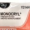 ETHICON REF Y214H, MONOCRYL* UNDYED MONOFILAMENT, EXP 2027-12