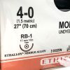 ETHICON REF Y214H, MONOCRYL* UNDYED MONOFILAMENT, EXP 2027-12