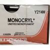 ETHICON REF Y214H, MONOCRYL* UNDYED MONOFILAMENT, EXP 2027-12