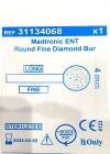 MEDTRONIC 31134068 ENT Round Fine Diamond Bur 4mm