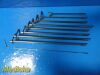 PILLING 8X  Jackson Pillsbury & Jesberg Esophagoscopes W/ Light Carriers