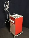HARLOFF 6 Drawer Crash Cart:  Red
Includes: IV Pole
              Tank Holder
              Backboard
              Power Supply