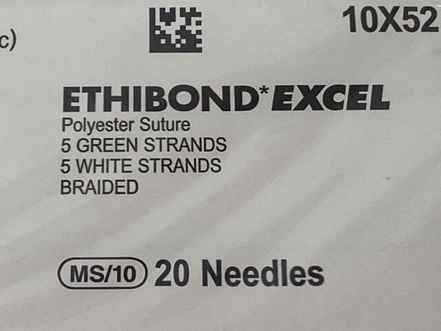 ETHICON Lot of 5 Ethibond Excel  10X52   Exp.2024-04  (Q26) Ethibond Excel