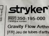 STRYKER Gravity Flow Arthroscopy Tube  350-195-000  Exp.2024-09  (A13/Y14)