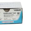 ETHICON REF K964H  PERMA-HAND SILK SUTURE 2-0 (3 Ph. Eur.) V-7, EXP 2027/11 (27/BOX)