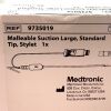 MEDTRONIC REF 9735019, Malleable Suction Large, Standard Tip, Stylet 1x, EXP 2024-03