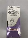ETHICON VCP458H 3-0 Coated Vicryl Plus, Irgacare MP, Undyed Braided SUTURE, 27in, 22mm 1/2c reverse cutting needle