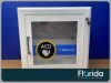 AED 3012604-031 LIFEPAK BRAND AED CABINET RECESSED MEDTRONIC WITH KEYS. ALARM NOT WORKING Defibrillator