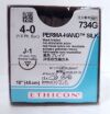 ETHICON 734G SUTURE 4-0 18" PERMA-HAND* SILK BLACK BRAIDED NON-ABSORBABLE SUTURE, J-1 17MM 1/2C REVERSE CUTTING (BOX OF 12) (2026/07/31) Sutures
