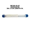 ZIMMER REF 281-02-07  KNOWLES PIN DIA. 3/16 IN. LENGTH 4 IN.