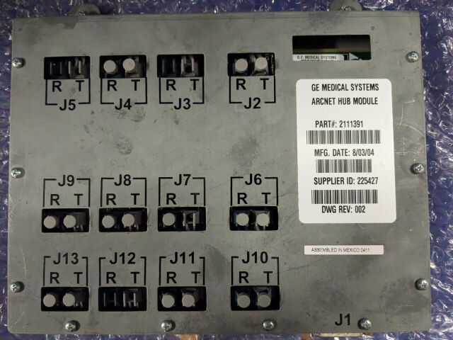 GE 2111391 Arcnet Hub Module DOM: 2004 Rad/Fluoro Room