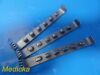 3X Down England Stainless Steel Retractor Blades; Adjustable (4 Prongs)