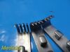 3X Down England Stainless Steel Retractor Blades; Adjustable (4 Prongs)