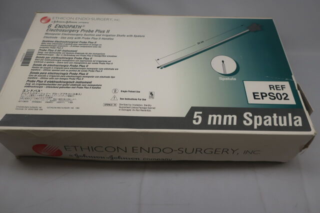 ETHICON EPS02 ENDO-SURGERY ENDOPATH ELECTROSURGERY PROBE PLUS II, MONOPOLAR SUCTION AND IRRIGATION SHAFT WITH SPATULA