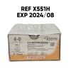 ETHICON REF X551H ETHIBOND EXCEL™ Coated Polyester SUTURE, 4-0 (1.5 Ph. Eur.) RB-1, EXP 2024/08
