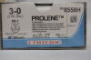 ETHICON 8558H Prolene Non-Absorbable Monofilament Polypropylene Suture, Size 3-0, 36 in. Length, RB-1 Needle