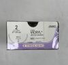 ETHICON J849G Coated Vicryl Undyed Braided sutures, size 2, 27" length, TP-1 65mm 1/2 circle taper needle