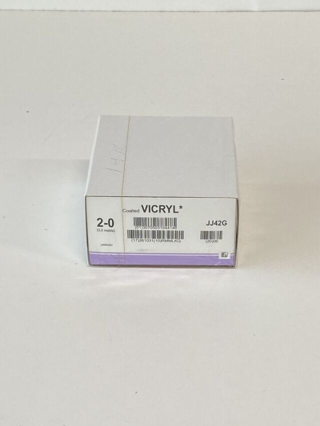 ETHICON Box of 12 Coated Vicryl*  JJ42G   Exp.2026-10  (T7) Coated Vicryl*