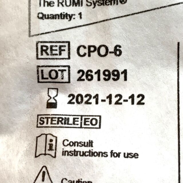 COOPER SURGICAL REF CPO-6, THE RUMI SYSTEM, COLPO-PNEUMO OCCLUDER, EXP 2021