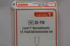 SMITHS D-70 Level 1 Normmic I.V. Fluid Administration Set