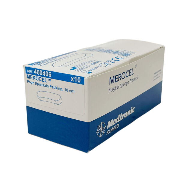 MEDTRONIC REF 400406 MEROCEL ® Surgical Sponge Products, Pope Epistaxis Packing, 10 cm, Exp 2026/03