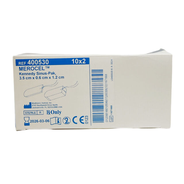 MEDTRONIC REF 400530 MEROCEL ® Surgical Sponge Products,Kennedy Sinus-Pak, 3.5 cm x 0.6 cm x 1.2 cm , Exp 2026/03