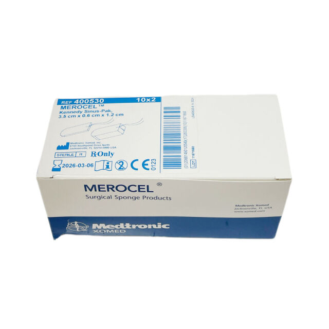 MEDTRONIC REF 400530 MEROCEL ® Surgical Sponge Products,Kennedy Sinus-Pak, 3.5 cm x 0.6 cm x 1.2 cm , Exp 2026/03