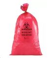 U-LINE S-15509 (Box of 100) High Density Trash Bags, Red, Biohazard 44-55 gal, 2.0 mil