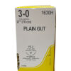 ETHICON REF 1630H PLAIN GUT 1630H PS-2 19 mm 3/8c Reverse Cutting, 3-0 (3.0 metric) 27
