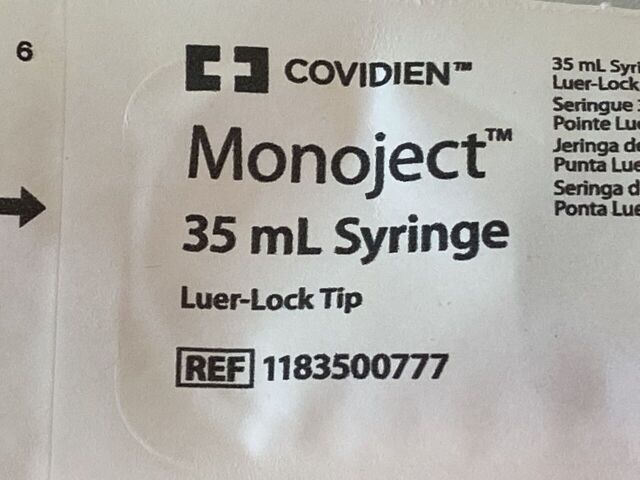 COVIDIEN Lot of 36 Monoject 35mL Syringe  1183500777  (J9) Monoject 35mL Syringe