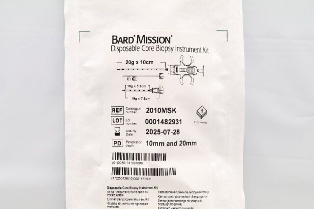 BARD 2010MSK | | BOX OF 5 | Mission Disposable Core Biopsy Instrument Kit