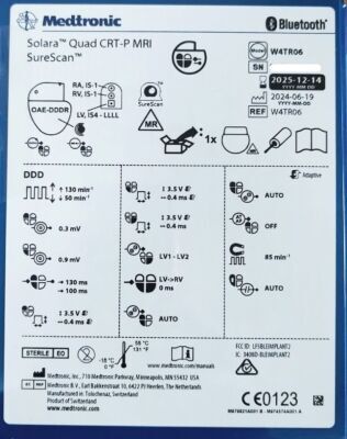 MEDTRONIC W4TR06 Solara Pacemaker