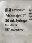 COVIDIEN Lot of 246 Monoject 20mL Syringe  1182000777   (L13) Monoject 20mL Syringe