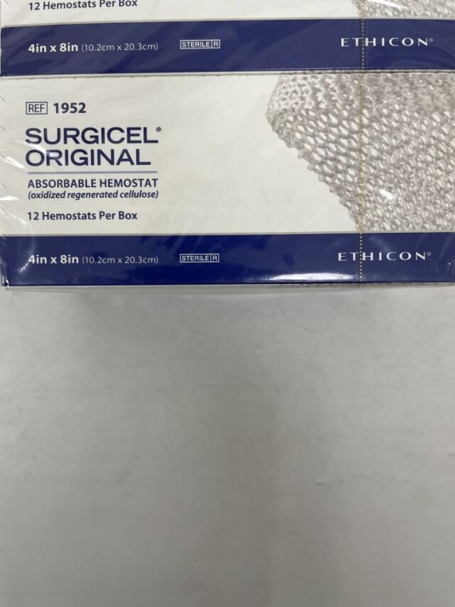 ETHICON 1952 Surgicel Original Absorbable Hemostat, 4in x 8in